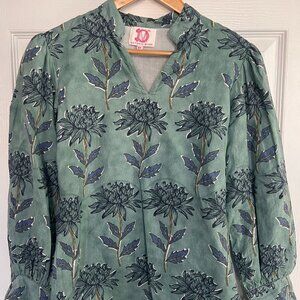 Victoria Dunn block print blouse in XS